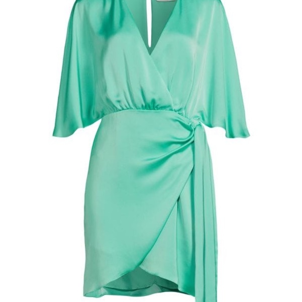 RAMY BROOK
Alexis Faux Wrap Satin Mini Dress